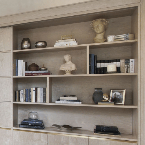 luxury book shelves in dubai