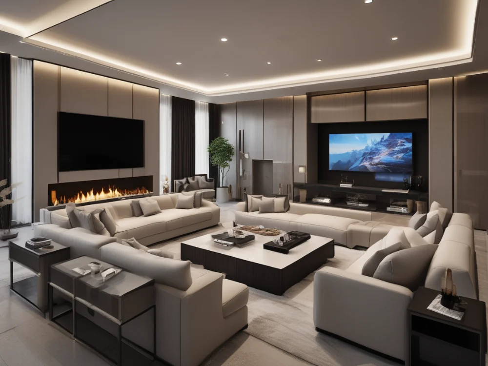 modern living room interior decor at affordable price Dubai