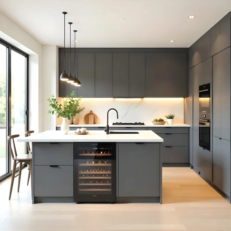 Spacious kitchen island