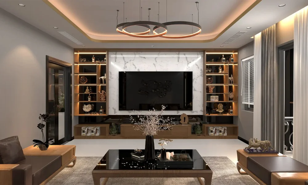 luxury living room interior design project Dubai