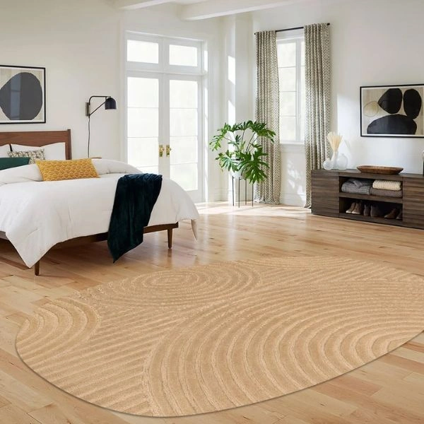 Luxury wooden flooring for cozy bedroom interior.
