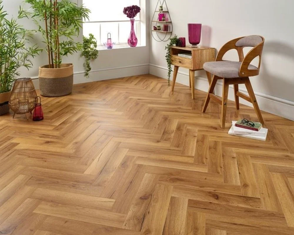 Modern wood flooring for Dubai apartment renovation.