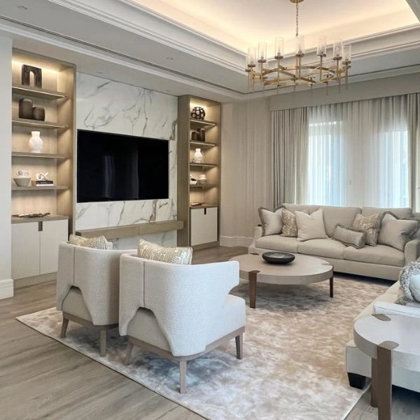 Modern interior design plan for Dubai apartments.