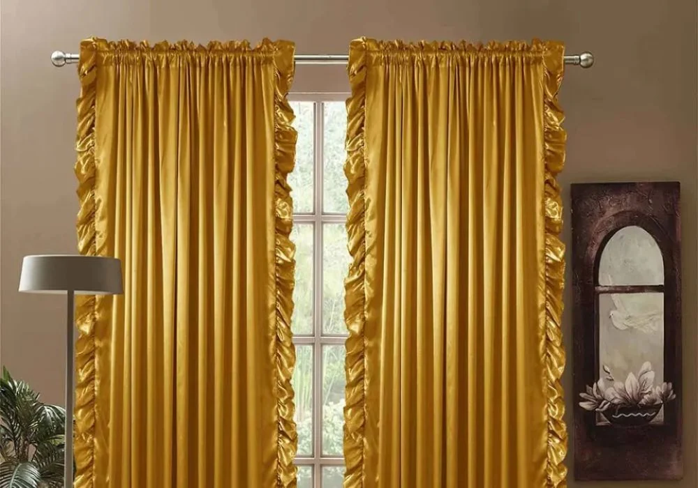 Royal silk curtains for luxury palace windows.