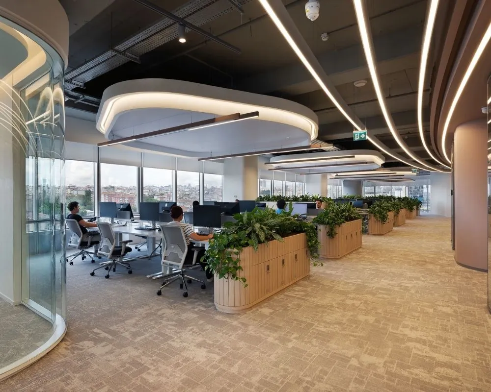 Modern Lighting for Smart Workspaces.