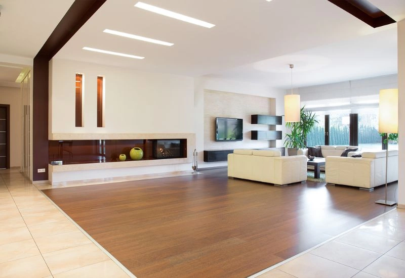 Large apartment living room renovation in Dubai.