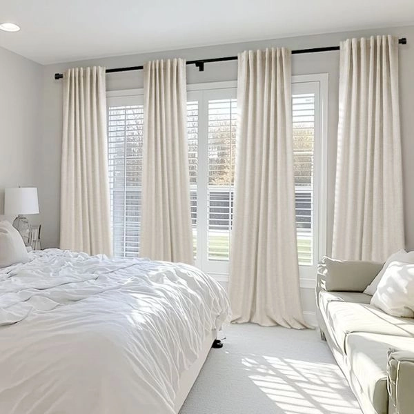 Luxury blackout curtains for cozy bedroom decor.