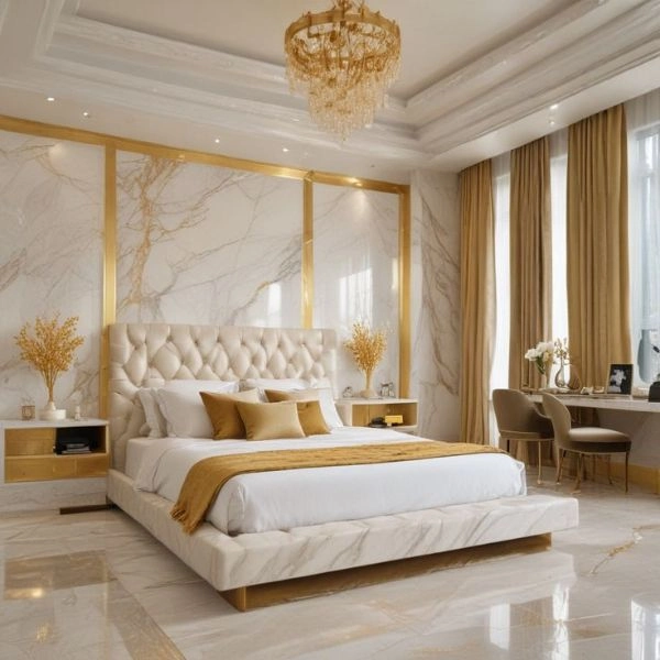 Ongoing bedroom construction and site renovation work.