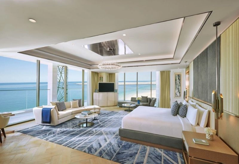 Modern classic living room renovation in Dubai.