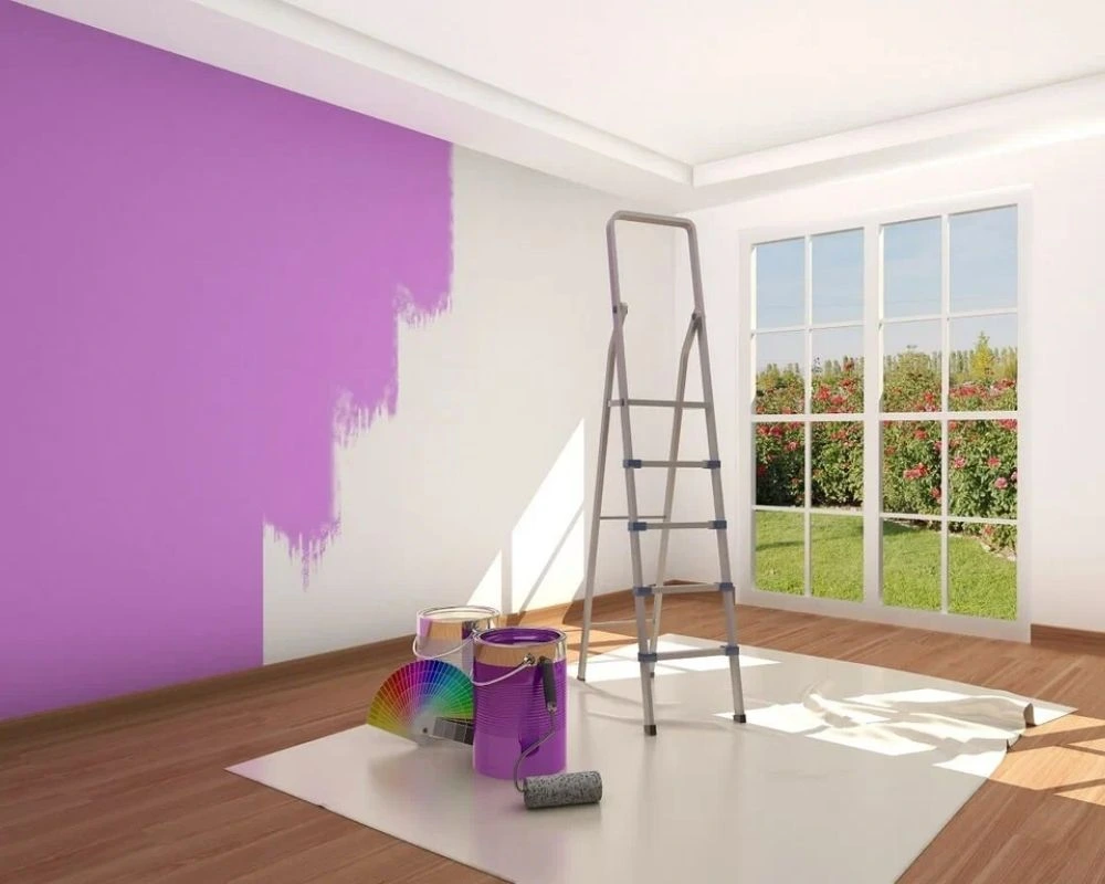 Professional wall paint for Dubai apartment renovation.