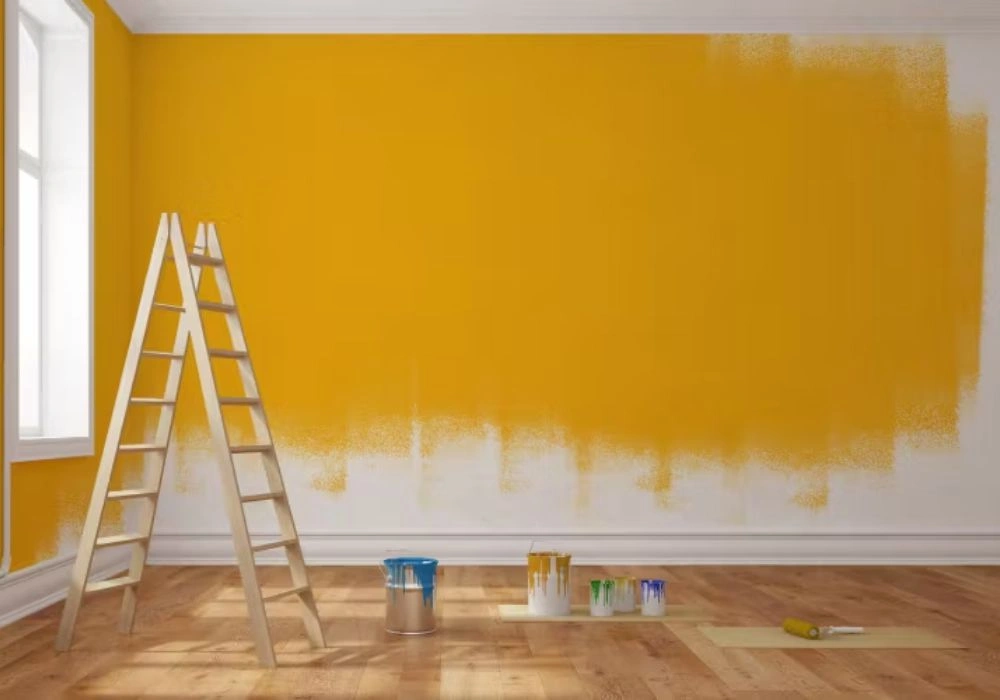 Professional interior painting service for a modern home in Dubai.