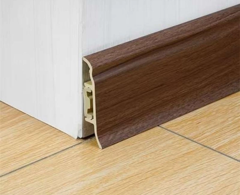 Brown Wooden Texture PVC Wall Skirting Dubai