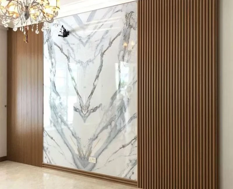Marble And Wood Fluted Wall Cladding Dubai.