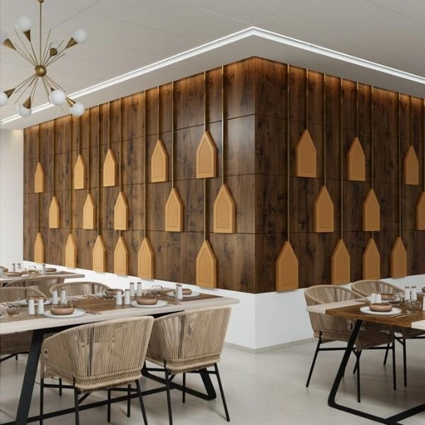 Unique Restaurant Wall Cladding Designs In Dubai.