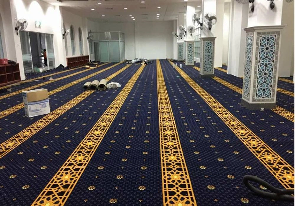 Traditional mosque carpets for prayer rooms in Dubai.