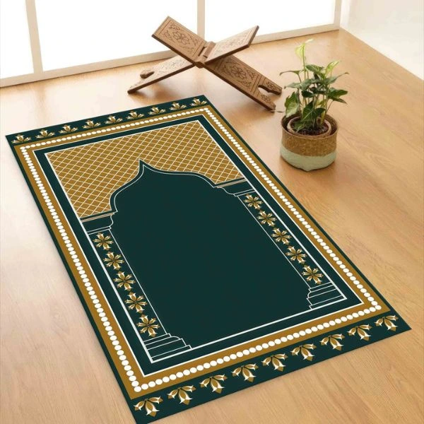 Traditional soft prayer mats for mosque halls.
