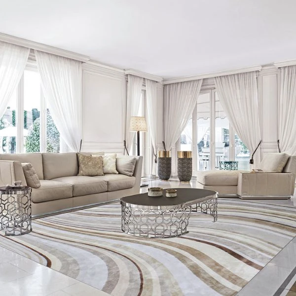 Luxury heavy-duty rugs for hotel lobbies and guest rooms.