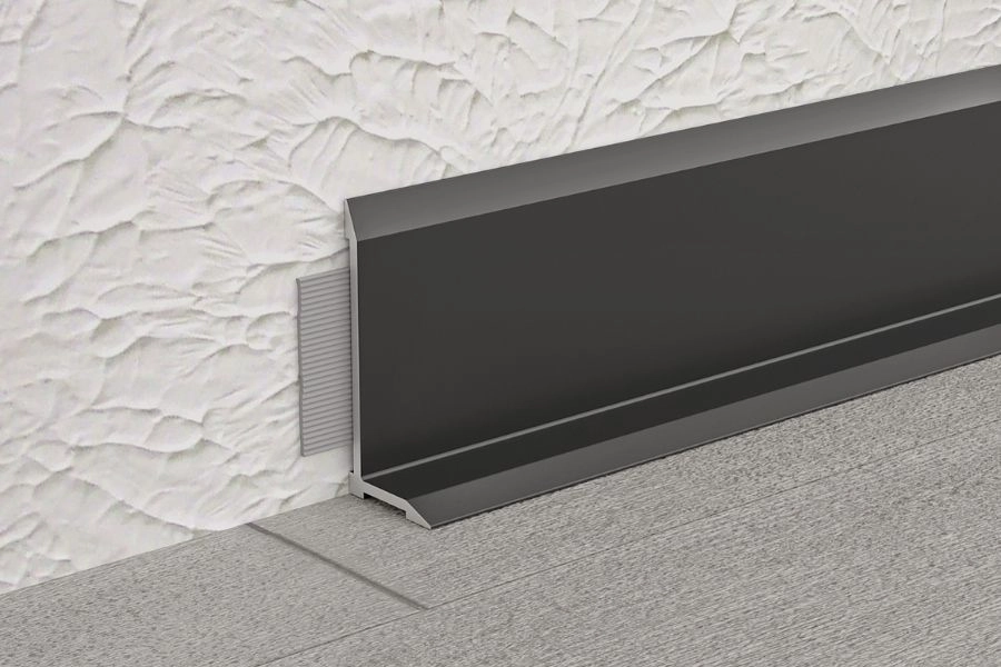 Black Aluminium Wall Skirting For Modern Dubai Offices