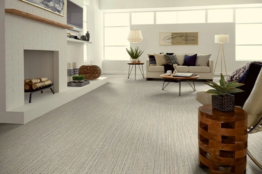 Wall to wall grey carpets for Dubai basement.
