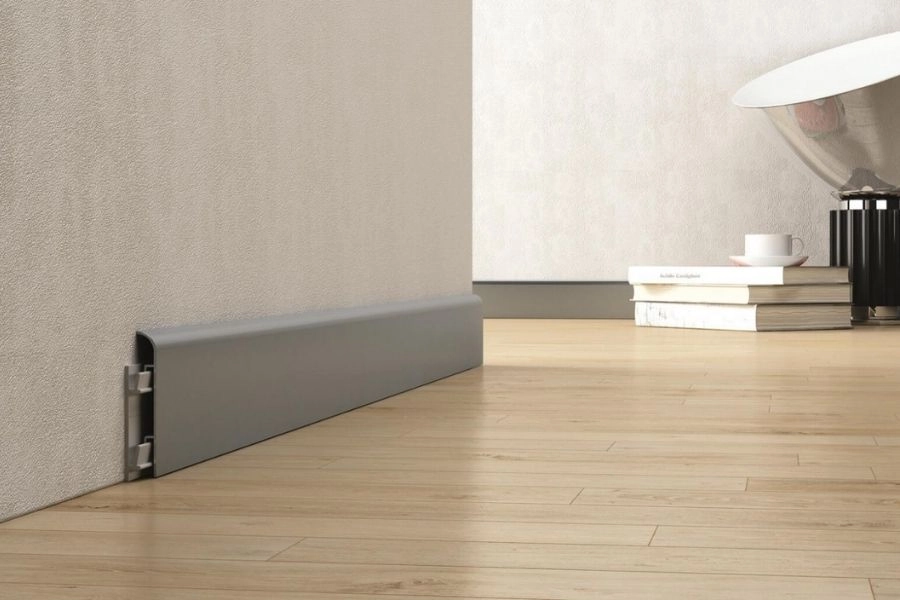 Grey PVC Wall Skirting For Modern Dubai Homes