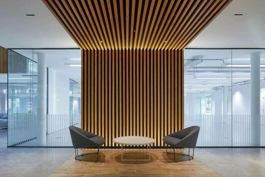 Premium Office Wood Wall Cladding In Dubai.