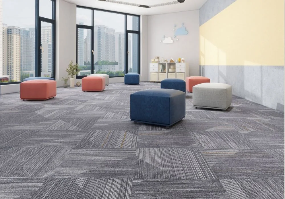 Durable nylon carpet flooring for busy Dubai offices.