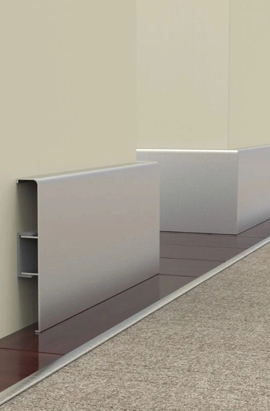 Modern Silver Aluminium Wall Skirting In Dubai