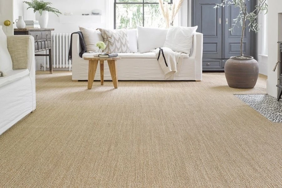 Neutral textured wall to wall carpet in Dubai.