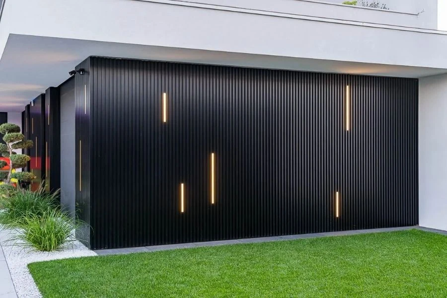 Modern Black Exterior Wall Cladding In Dubai.
