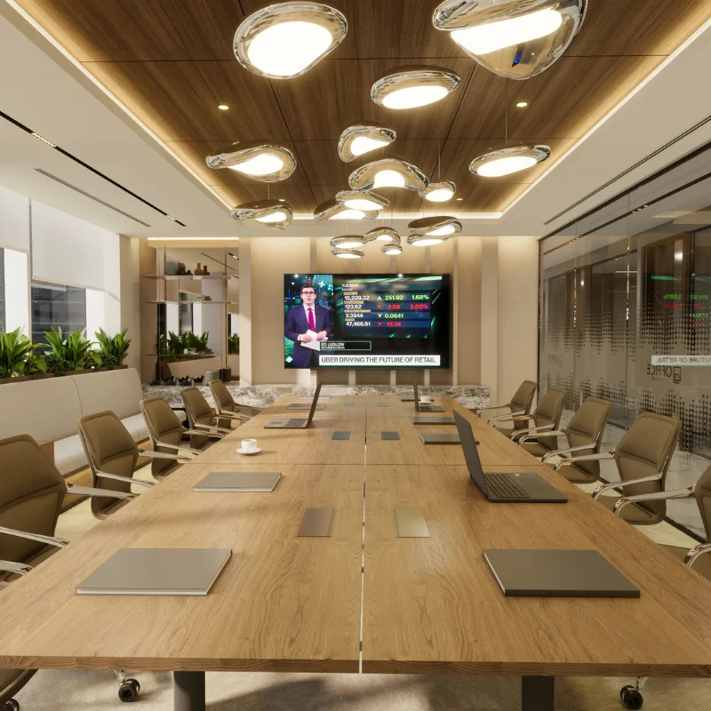 Modern commercial office with stylish interior design