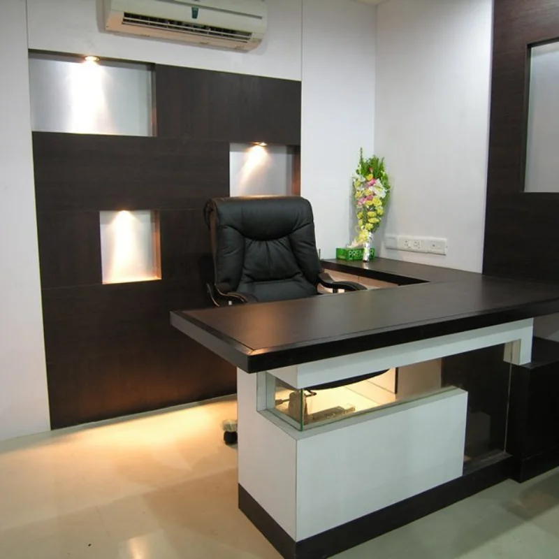 Stylish manager cabin with modern office interior