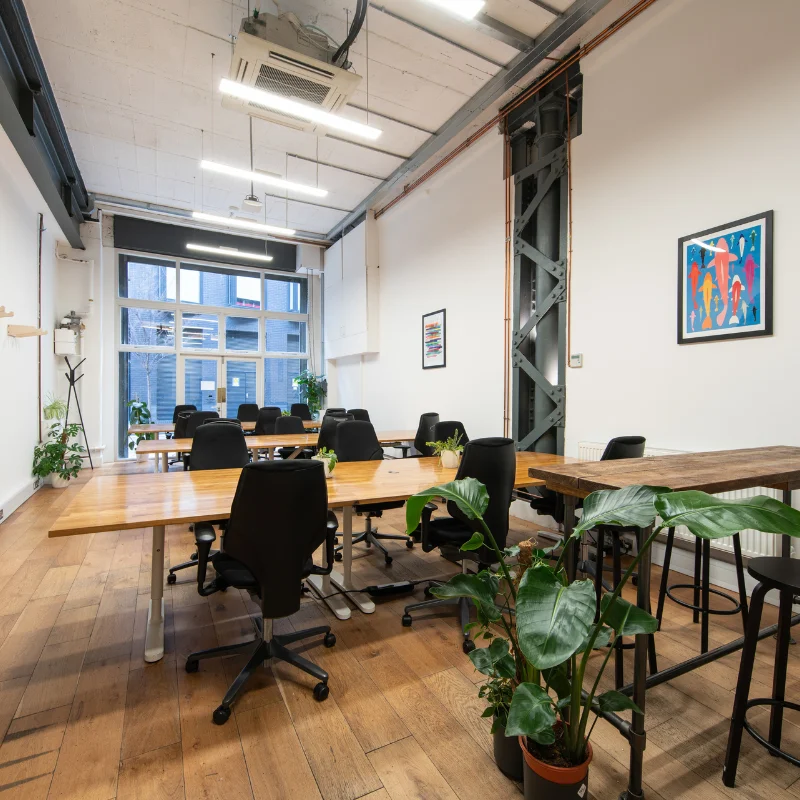 Modern tech company office with creative workspace
