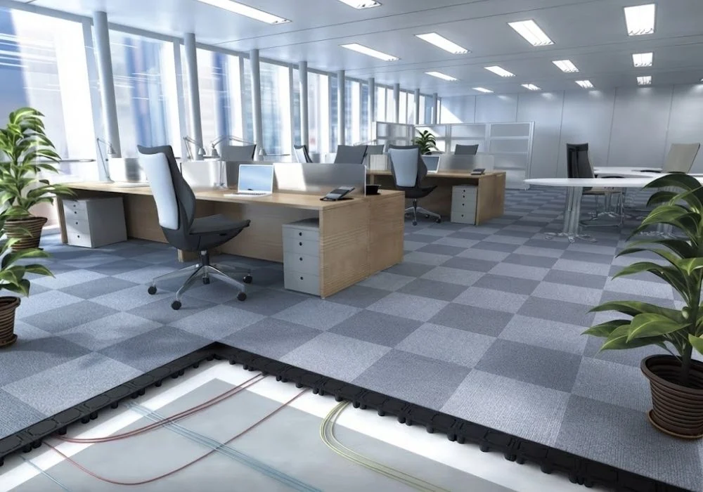False ceiling installation for commercial office space