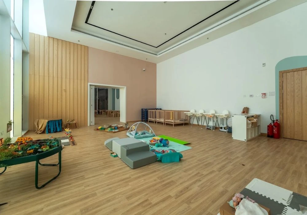 Premium LVT flooring installation in Dubai nursery
