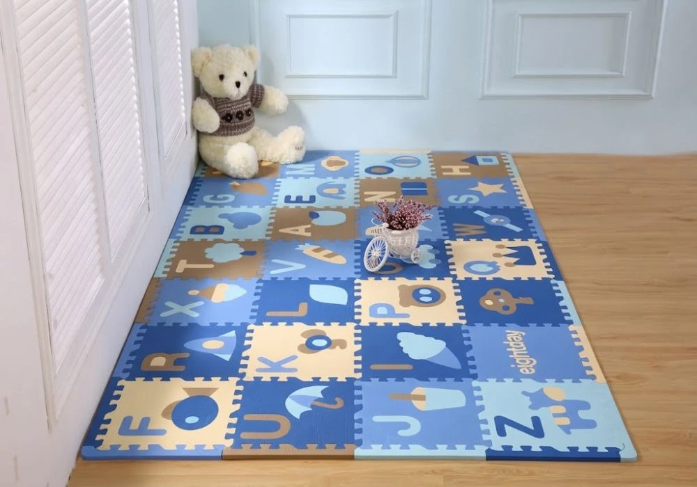 Blue Tone Alphabet Interlocking Foam Mats