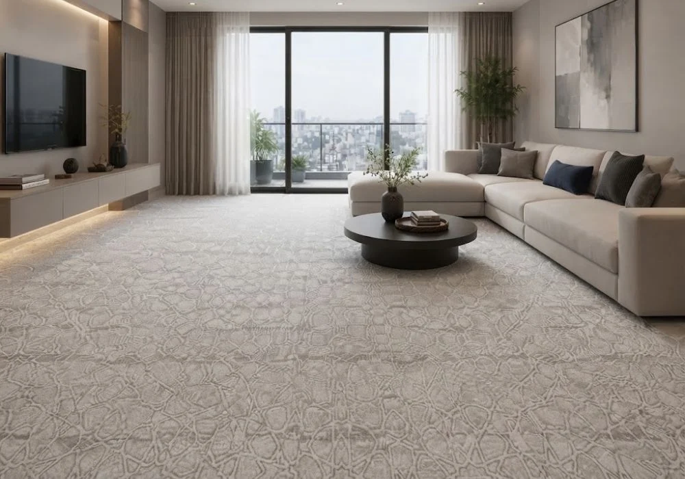 Contemporary Living Room Wall Carpets