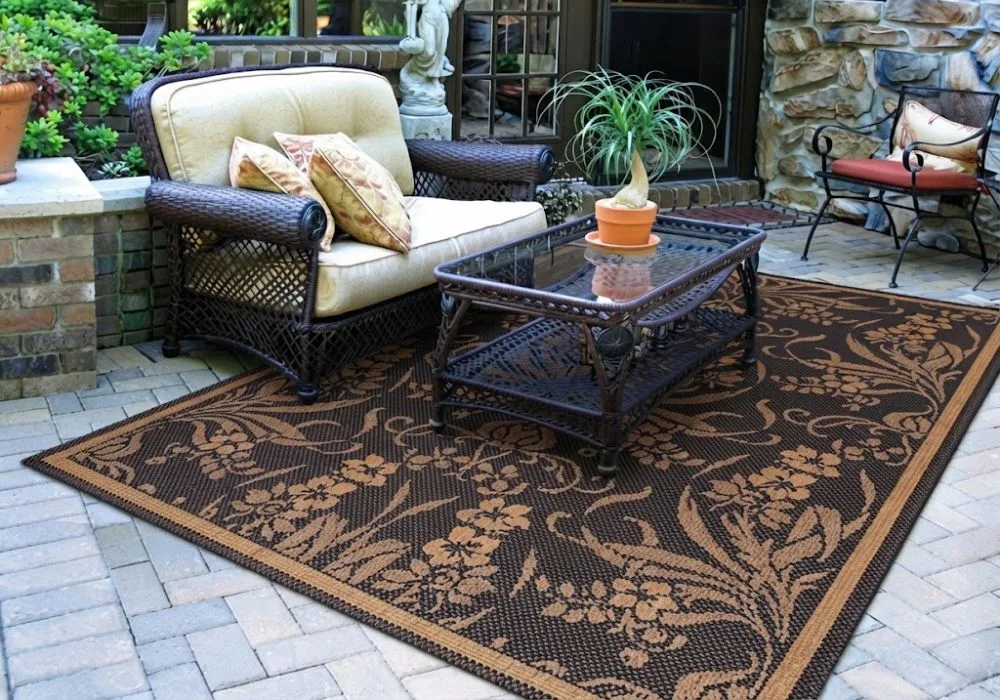Outdoor mats in Dubai floral design