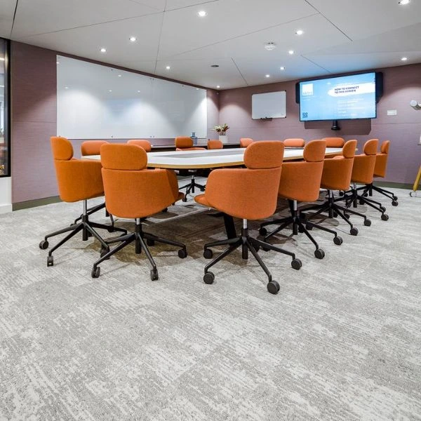 Light grey commercial carpet in Dubai meeting room