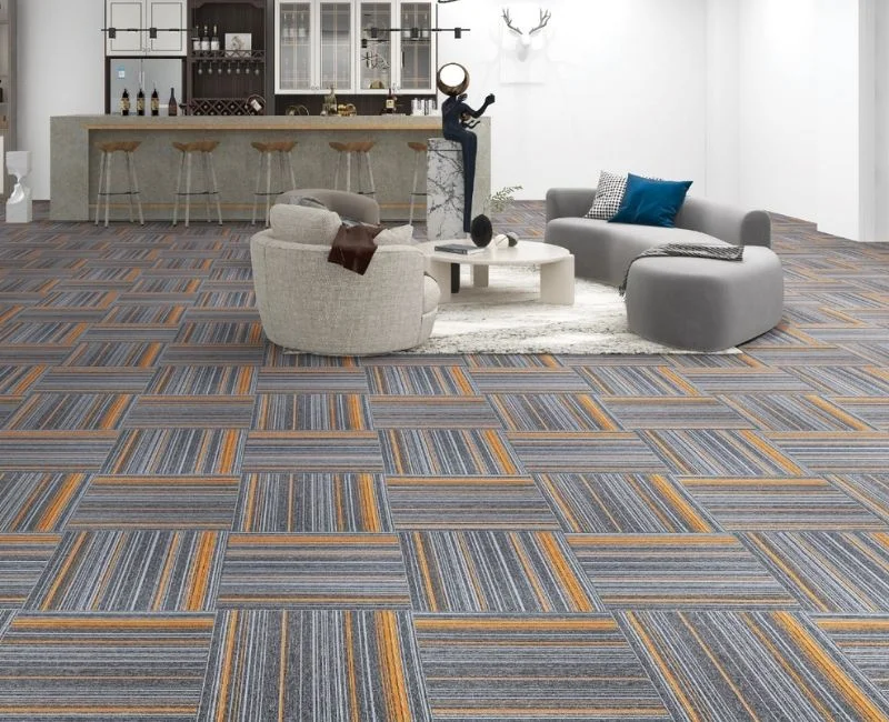 Durable nylon carpet tiles for high traffic
