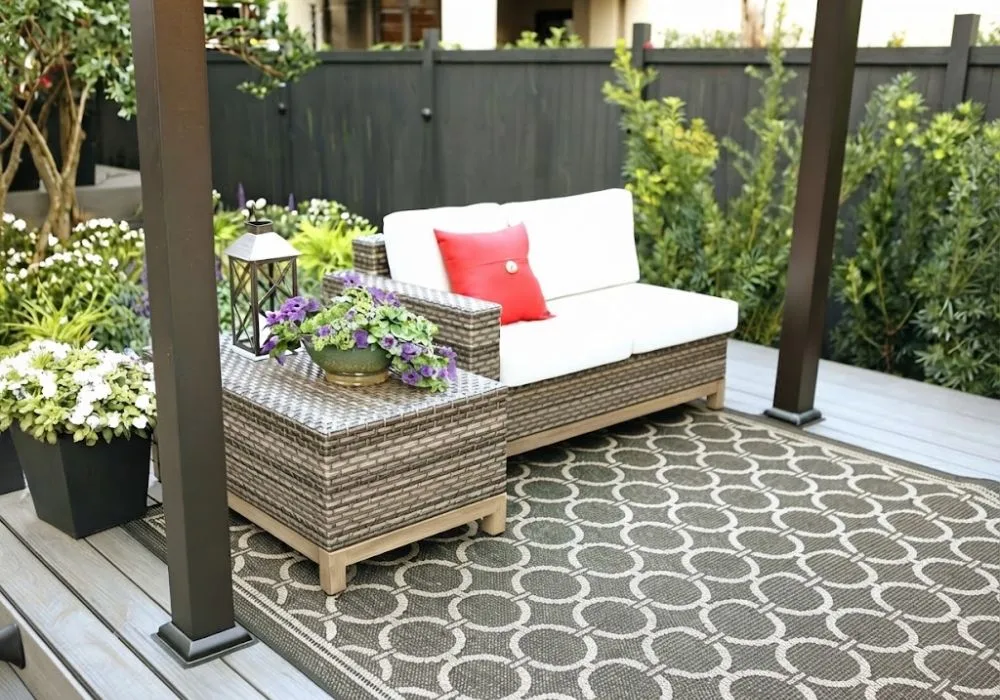 Outdoor mats in Dubai circle pattern