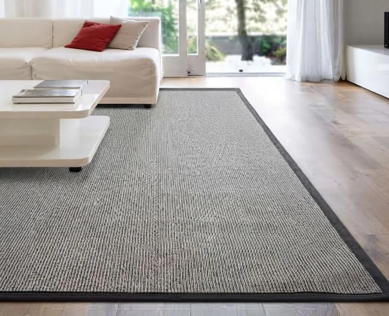 Grey textured sisal rug in Dubai
