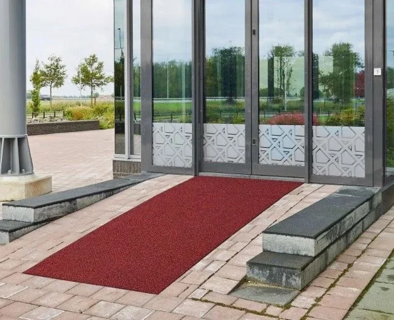 Outdoor mats in Dubai entrance red