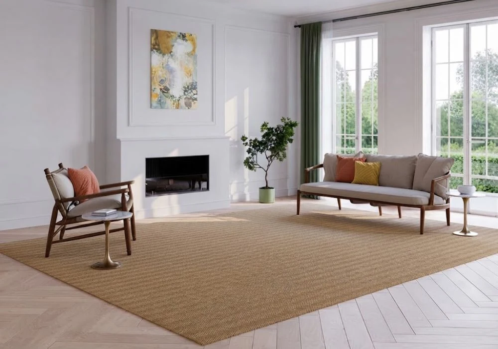 Living space sisal rug in UAE