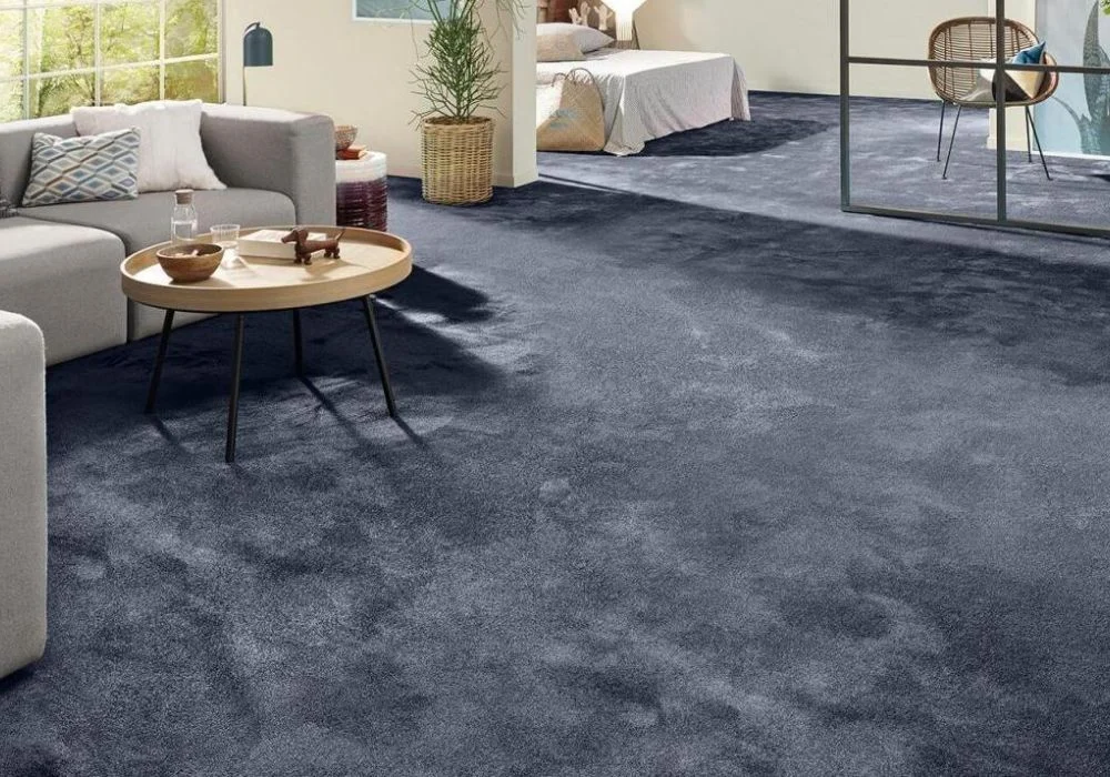 Soft Dark Blue Wall Carpets