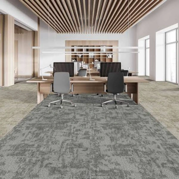 Grey textured office carpet in Dubai workspace