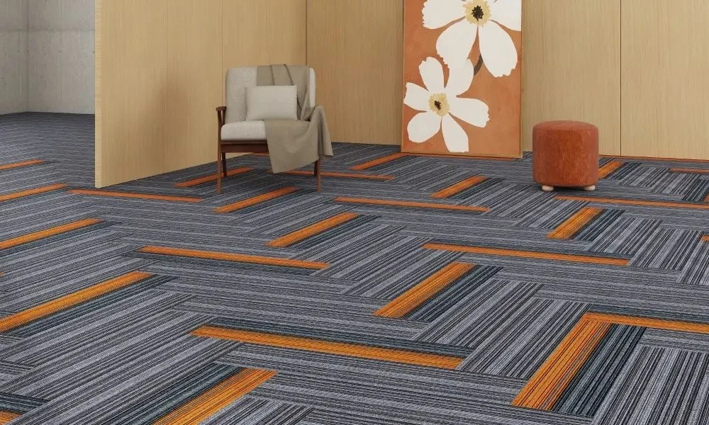 Premium carpet tiles in modern living room