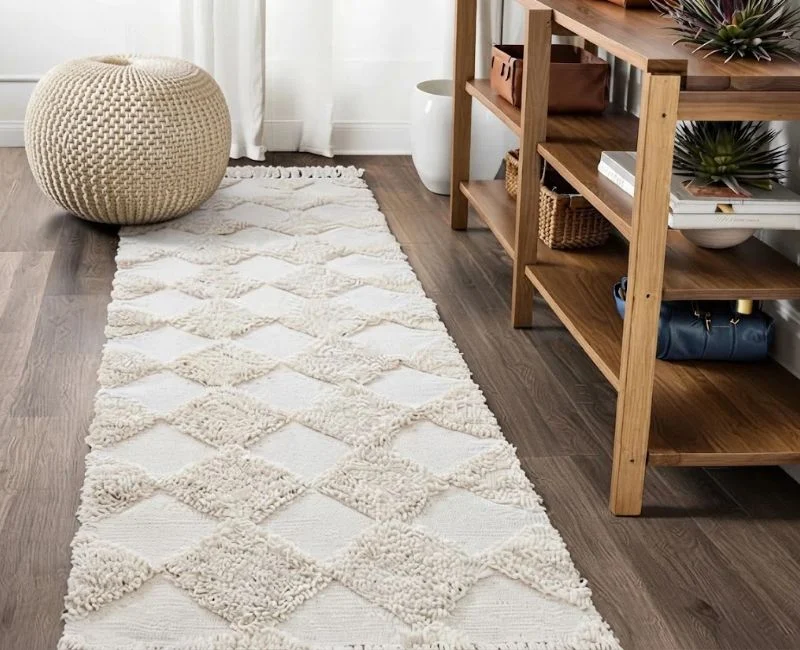 Luxury diamond pattern runner rug in Dubai