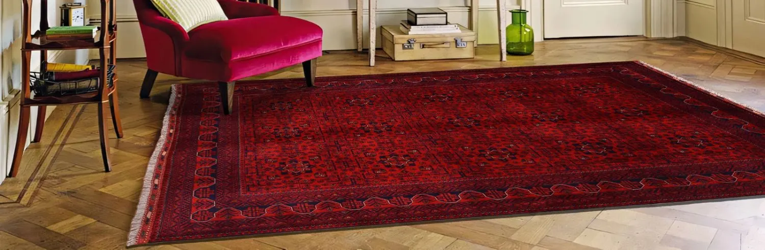 Classic dark red Persian area rug