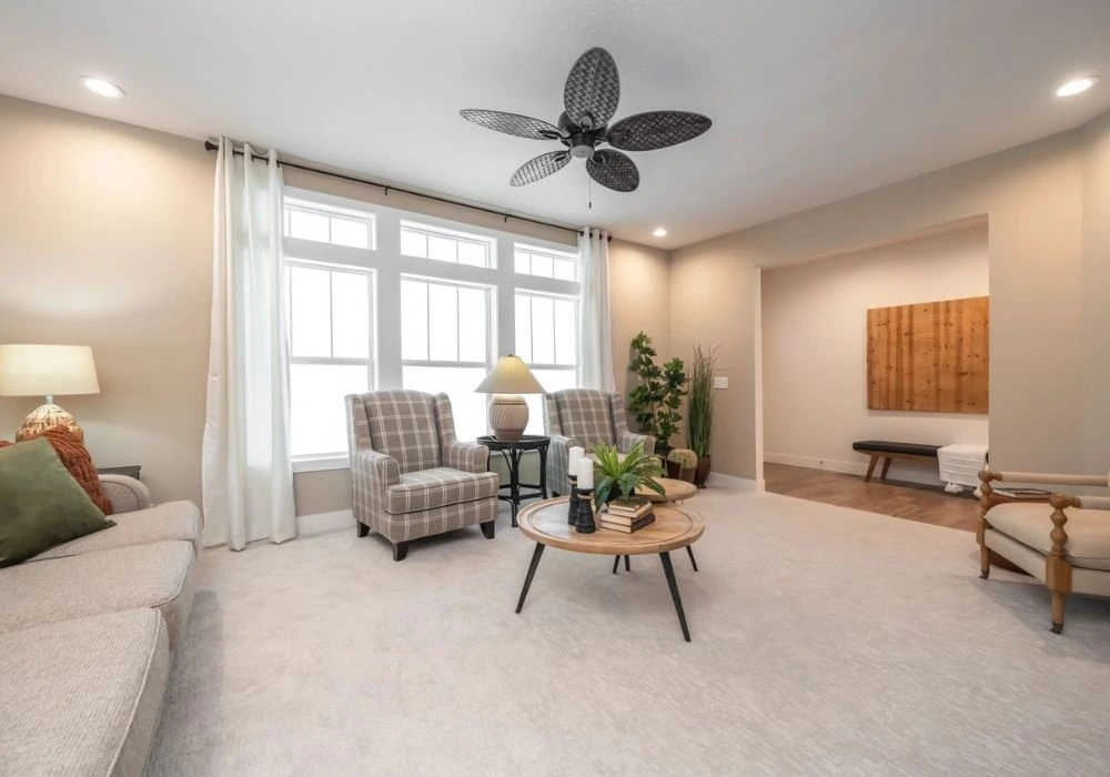 Classic Neutral Living Room Carpet Fitting