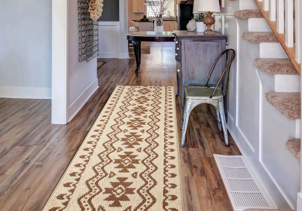 Bohemian brown hallway runner rug in Dubai